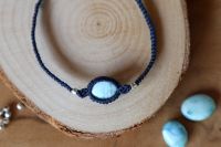 Larimar Armband Edelstein Makramee Damen personalisiert Bayern - Rohrenfels Vorschau