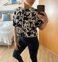 Crop Bluse/Shirt | ZARA Basic | beige-schwarz Muster, Gr. S, Baden-Württemberg - Forst Vorschau