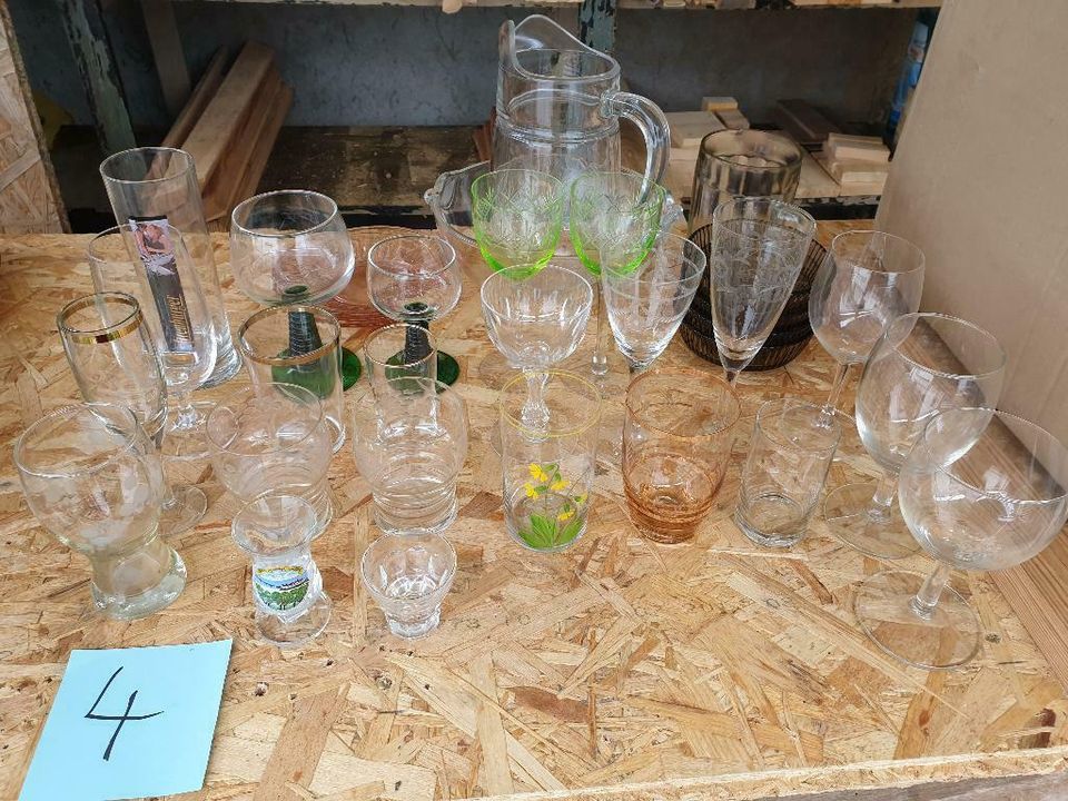 Glas, Porzellan, Keramik, Flohmarktartikel in Heidesee