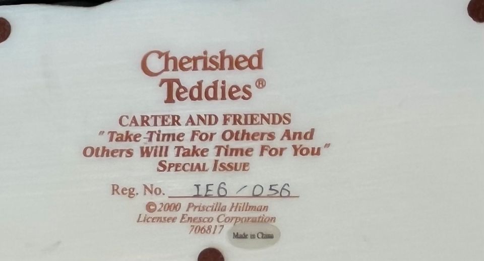 Cherished Teddies CARTER AND FRIENDS SPECIAL ISSUE in Seeheim-Jugenheim