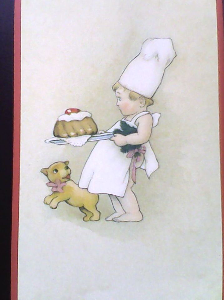 Retro Postkarte Koch Nostalgie Bild Kuchen 14,8 x 10,5 cm in Fischbach