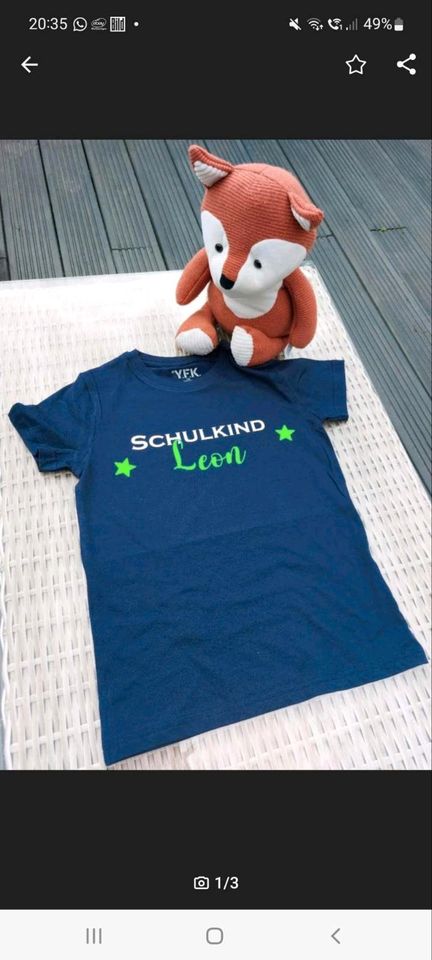 Schulkind Bügelbild Meine Einschulung in Uplengen