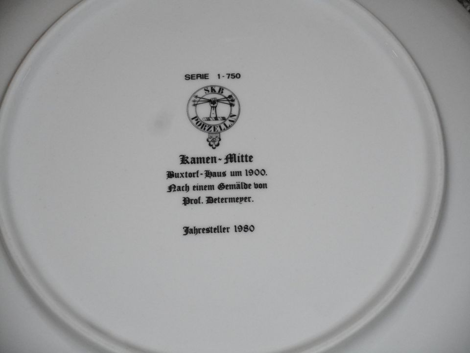 9 Kamener Wandteller 1978-1986 aus Porzellan in Kamen