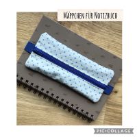 Mäppchen für Kalender oder Notizbuch, blau gepunktet HANDMADE Baden-Württemberg - Königheim Vorschau