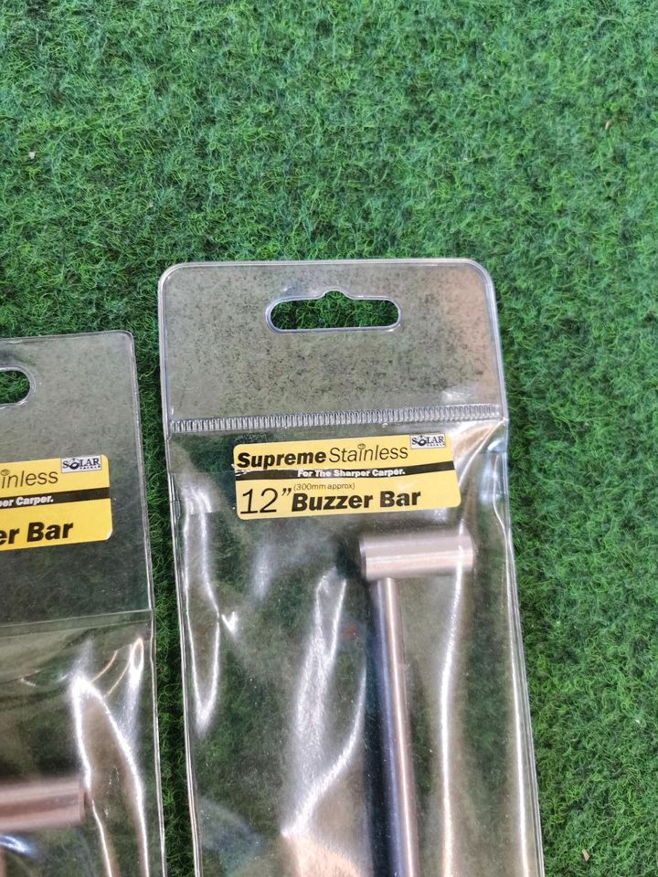 2× Solar Tackle Supreme Stainless 10" & 12" Buzzer Bars NEUWARE!! in Bad Bentheim