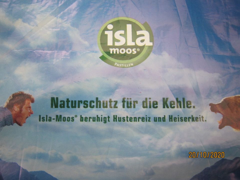 alte Plastik-Tragetasche "PROSPAN & ISLA MOOS" für Hals/Rachen in Gronau (Westfalen)