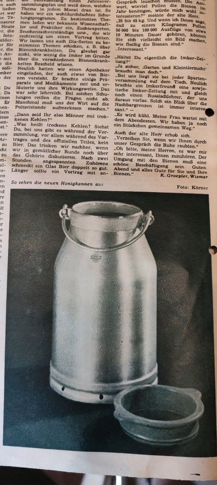 Uralte Zeitung Imker Bienenvolk 1966 Garten und Kleintierzucht in Bretnig-Hauswalde