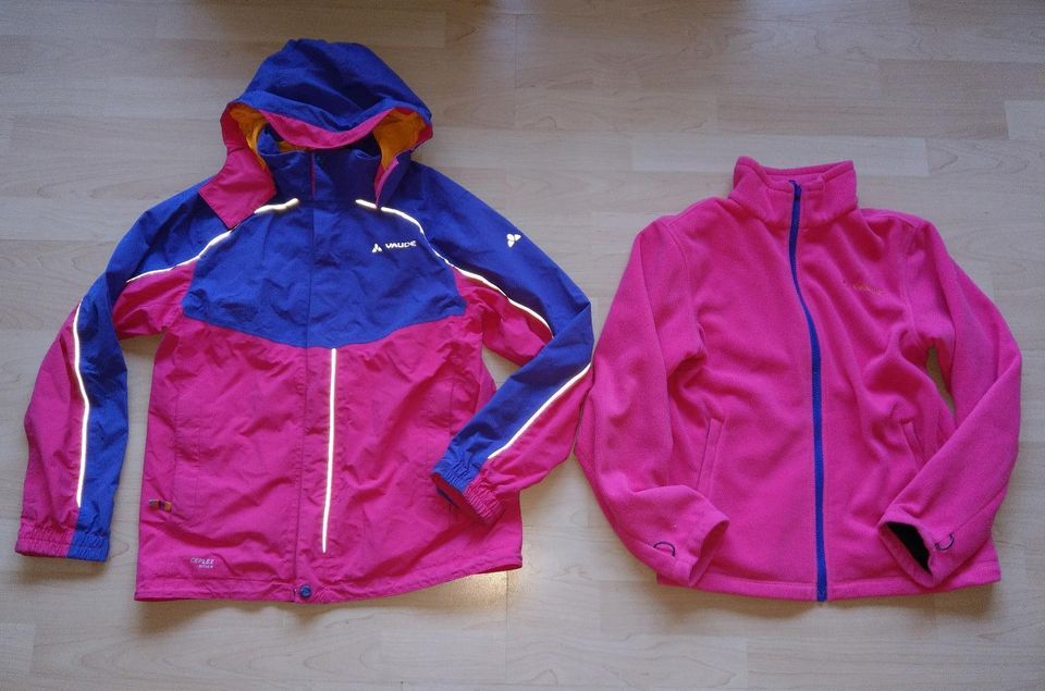 Kinder Regenjacke Fleecejacke 146 152 Vaupe Ceplex active pink in Hünxe