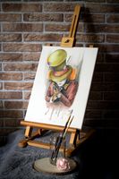 „Der Hutmacher“ handgemaltes Gemälde auf Leinwand Nordrhein-Westfalen - Marl Vorschau