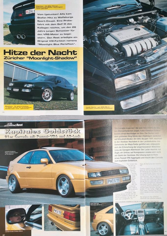 VW Corrado Tuning Berichte 2,0 16V G60 VR6 Rieger TDI Breit BBS in Hanau