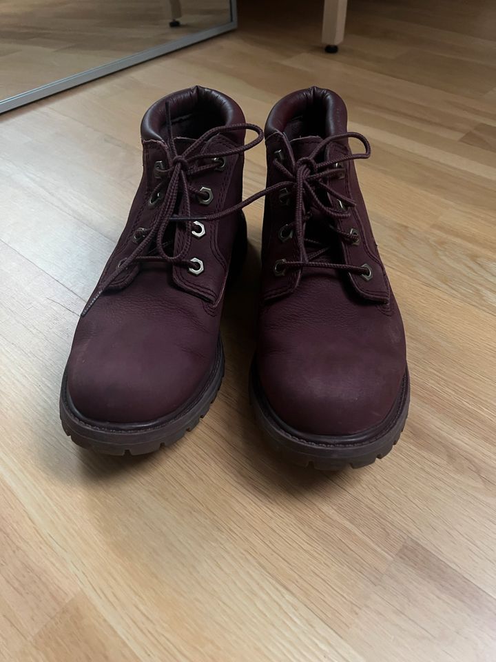 Timberland Boots Stiefeletten Gr. 37,5 Bordeaux NEUWERTIG in Krefeld