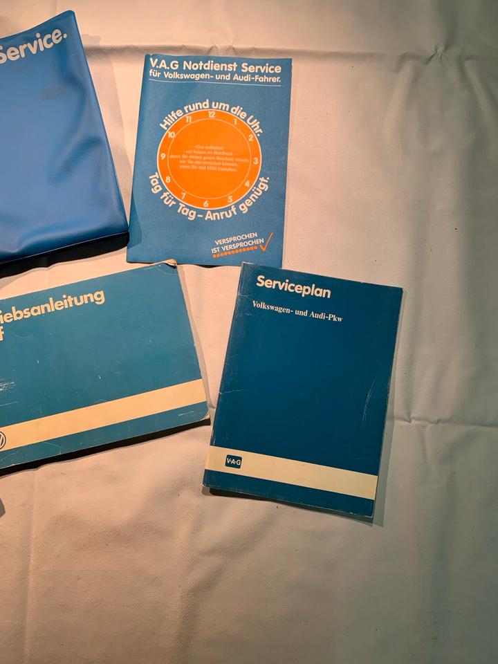 VW Golf 2 1986 Serviceplan Blau Bordmappe Bedienungsanleitung in Schmelz