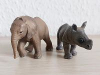 Schleich, Dickhautkälber, Elefant, Nashorn Leipzig - Grünau-Ost Vorschau