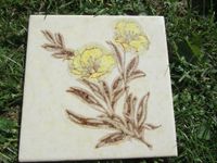 DDR Fliesen Dekor mit Blume, Meissen, Fliese 15x15 Sachsen - Priestewitz Vorschau