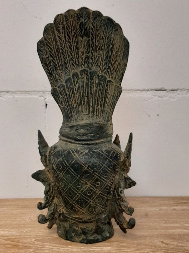 Shiva Kopf aus Bronze  31cm Buddha Tara Dewi Thailand Asien in Kalkar