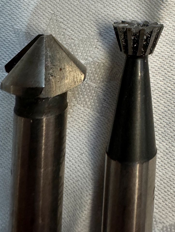 2 Stück Kegelfräser HSS Stahl 70° + 90° Schaft 10mm in Leinfelden-Echterdingen
