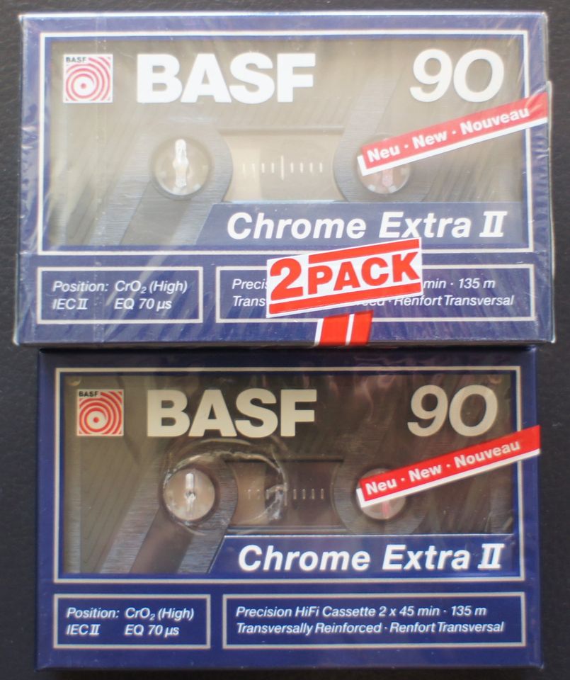 3 NEUE BASF Chrome Extra II Audiokassetten,TapeDeck,für Sony Akai in Hamburg