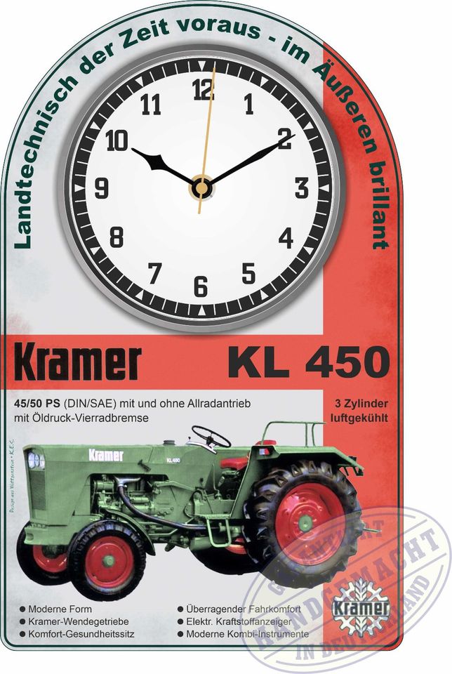 Kramer KL 450 Oldtimer Schlepper Wanduhr Geschenk Traktor in Bad Berleburg