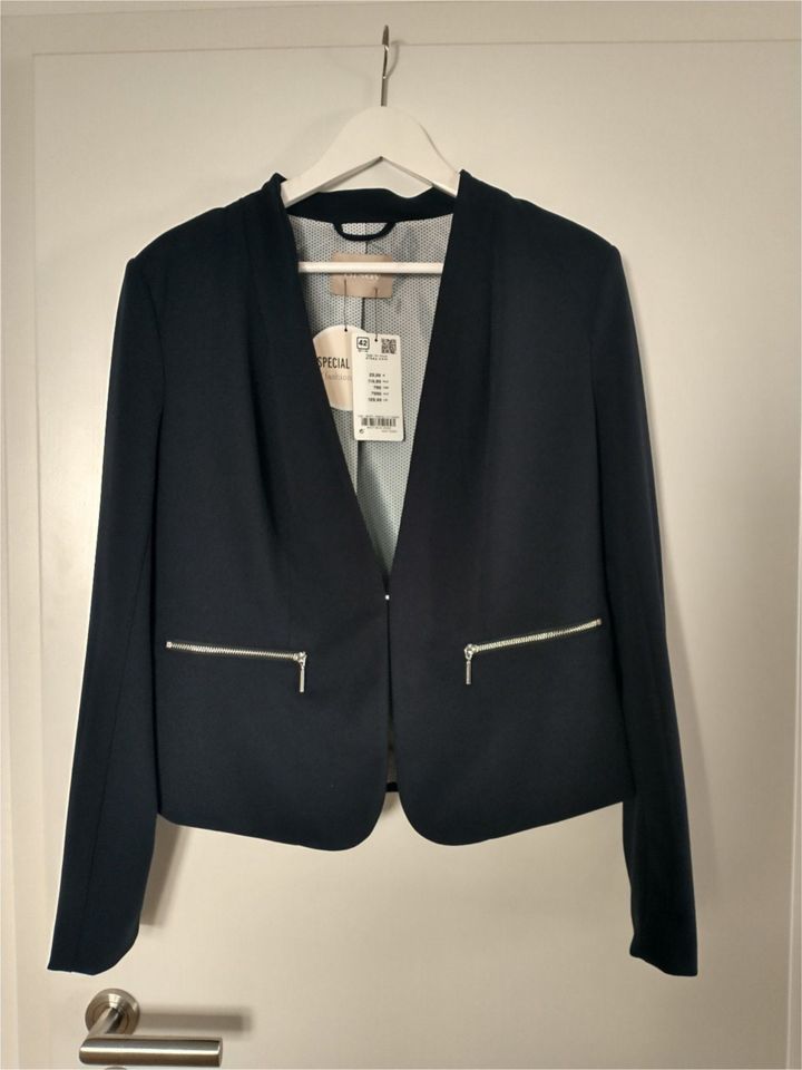 Damen Blazer Kurzblazer Jacke marine blau neu mit Etikett Gr. 42 in Schöllkrippen