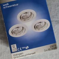 Halogen Einbauleuchten Set 3x50W, schwenkbar, weiß, 230V, OVP Baden-Württemberg - Riedlingen Vorschau