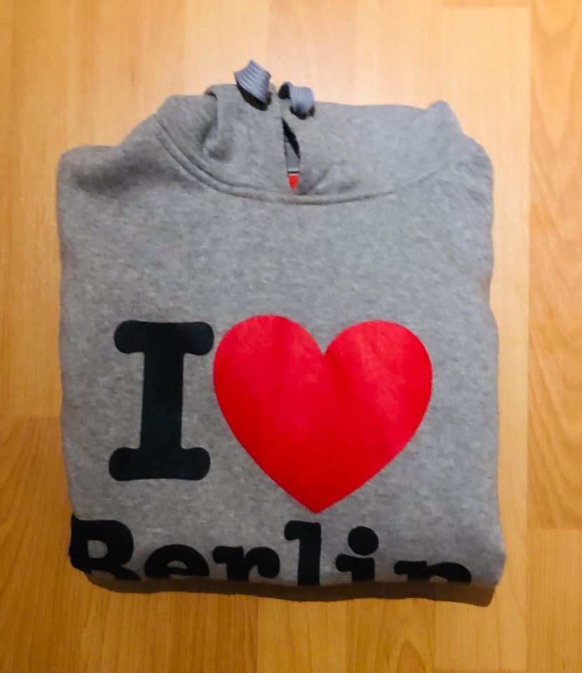 I Love Berlin Hoodie Unisex Langarm grau in Gr. S in Köln