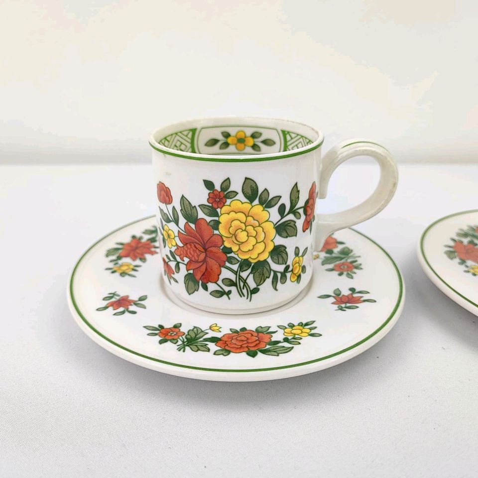 Villeroy & Boch Summerday 2x Kaffeetasse + Untertasse 4tlg. in Bad Soden am Taunus