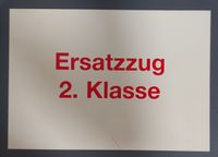 DB Bahn Zuglaufschild Ersatzzug 2. Klasse Einfarbig Mittig Berlin - Mitte Vorschau