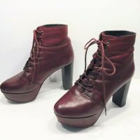 ZIGN Leder Stiefeletten Gr.39 bordeaux Plateau High Heels Nordrhein-Westfalen - Blankenheim Vorschau