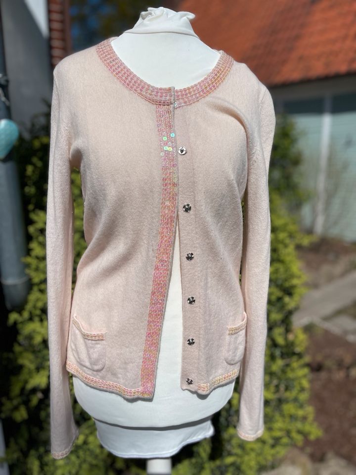 Wie neu Rena Marx Kaschmir Strickjacke Cardigan S/M 36/38 in Salzhausen