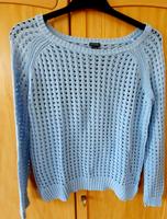 Luftiger Strickpulli, Lochmuster, Größe 36/38, Farbe hellblau Bayern - Bad Kissingen Vorschau
