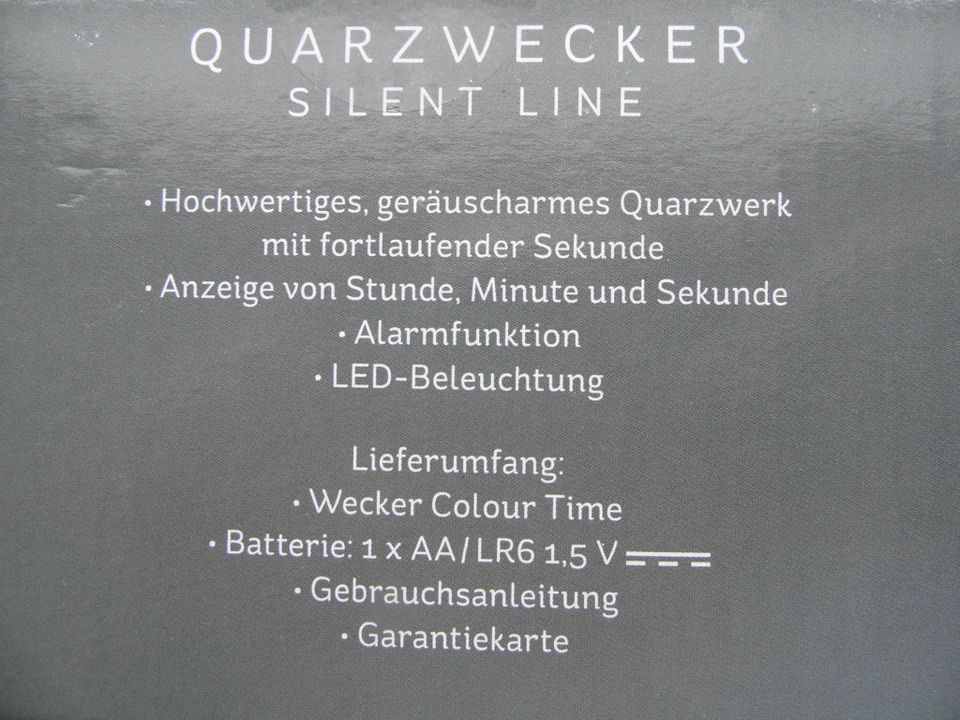 Krontaler Quarzwecker Silent line Wecker in OVP ungenutzt in Ummanz