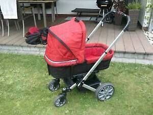 Hartan Vip V.I.P. Kinderwagen rot schwarz in Gernsheim 