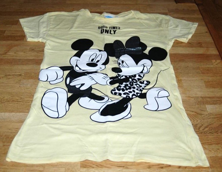 Schlafshirt / Nachthemd "Mickey und Minnie Mouse" gelb Gr.146/152 in Senden