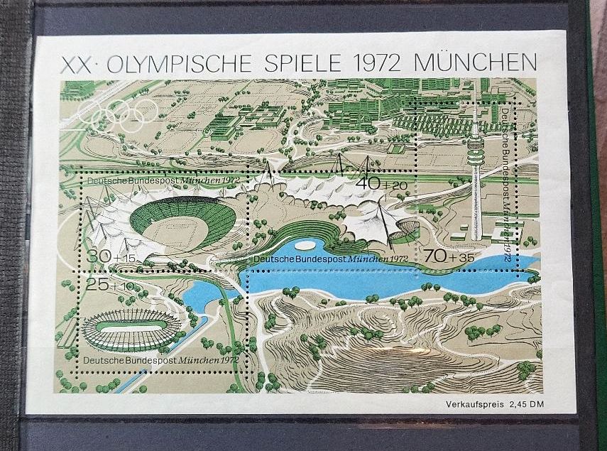 Briefmarke Sondermarke olympische Spiele 1972 in Töging am Inn