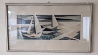 Bild/Gemälde Original | "Segelboote" | Rahmen grau/silber | 66x40 Nordrhein-Westfalen - Gelsenkirchen Vorschau