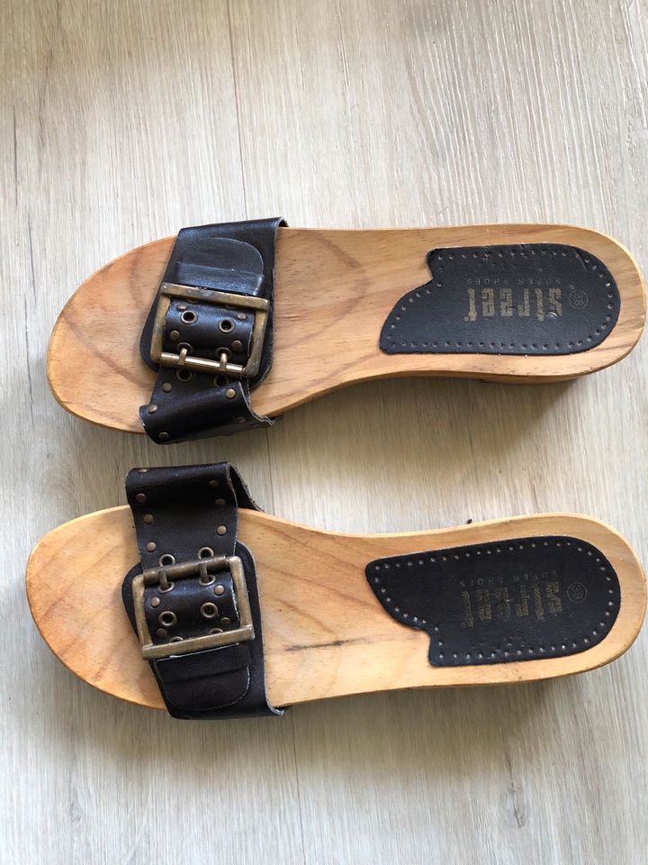 Holz Pantolette Sandale Gr.38 braune Schnalle in Nordrhein-Westfalen -  Mettmann | eBay Kleinanzeigen ist jetzt Kleinanzeigen