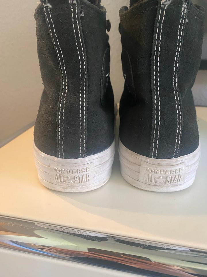 Converse Chucks High Top Sneaker Leder Damen Gr. 37,5 Schwarz in Feuchtwangen