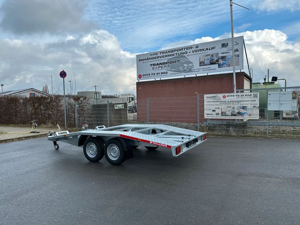 Autotransportanhänger mieten leihen, Kfz-Transportanhänger mieten leihen, Autoanhänger mieten leihen, Anhänger mieten leihen, Anhängerverleih in Monheim am Rhein