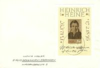 FDC DDR Block 37 Heinrich Heine - Romantik Dichter Schriftsteller Nordrhein-Westfalen - Kamen Vorschau