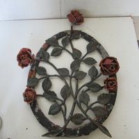 Antikes Deko  Objekt mit handgefertigten Rosenplanzen -verzinkt Baden-Württemberg - Meißenheim Vorschau