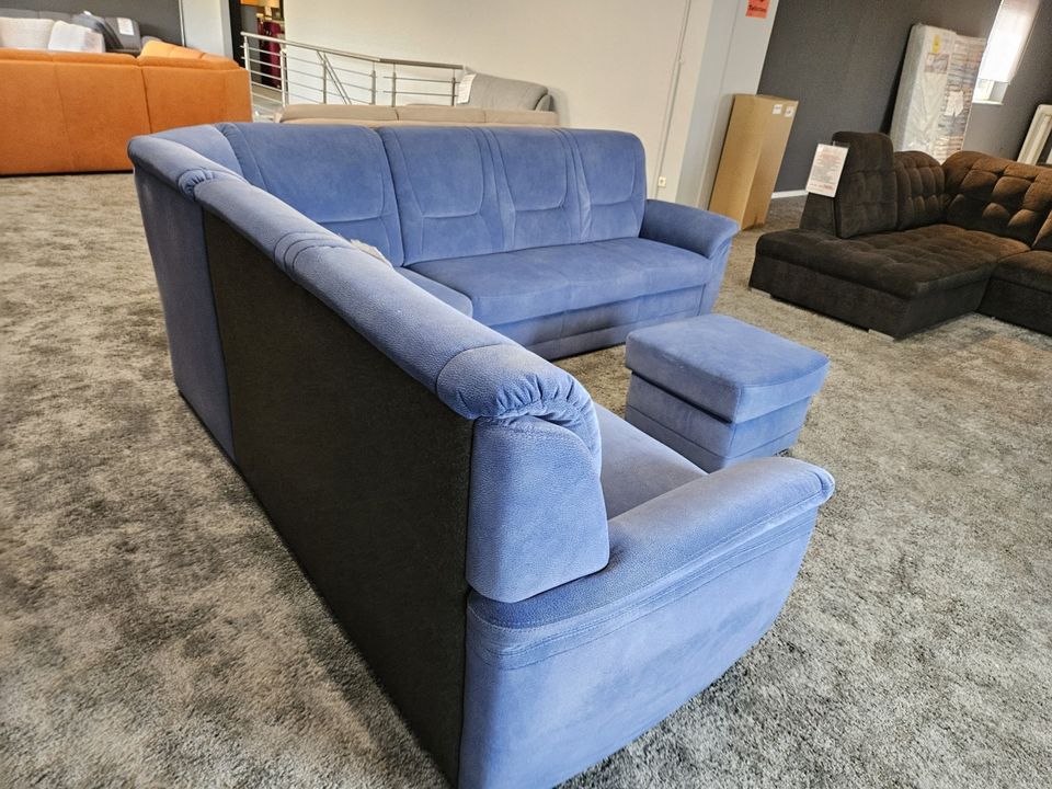 NEU Couch Wohnlandschaft Ecksofa 2.Wahl mit Hocker Aqua Clean 83% in Bocholt