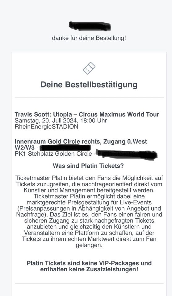 2x Travis Scott Golden Circle Tickets für Köln zu verkaufen in Dresden