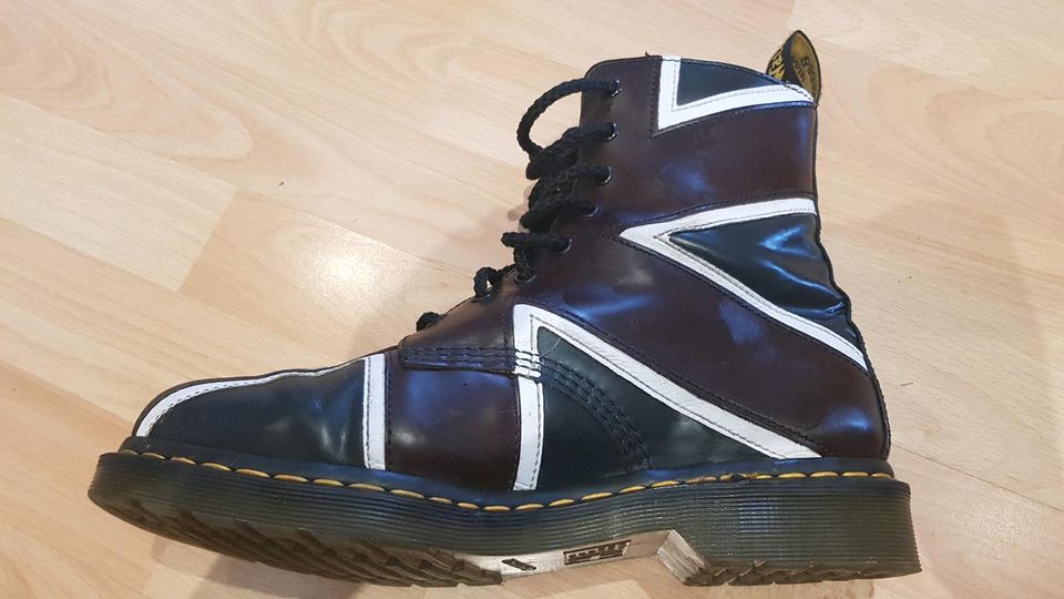 Dr. Martens 1460 Pascal Brit Gr.45/UK10 - Sondermodell Union Jack in Neuberend