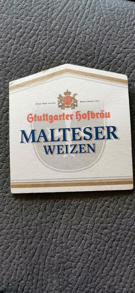 Bierdeckel Stuttgarter Hofbräu Malteser Weizen in Straßberg