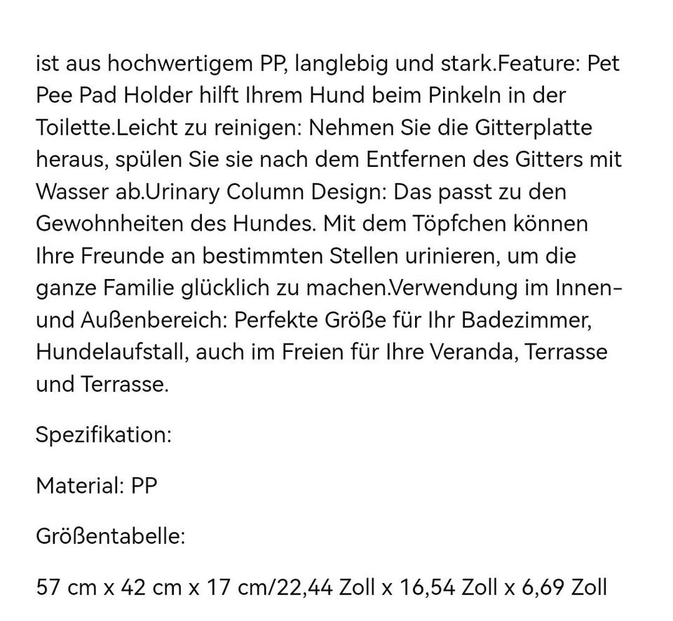 Hundetoilette Welpen Klo in Lahr (Schwarzwald)