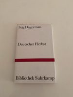 Buch Deutscher Herbst Stig Dagerman Bibliothek Suhrkamp Altona - Hamburg Rissen Vorschau