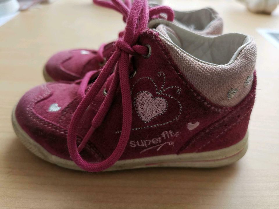 Superfit Mädchen Halbschuhe, pink, Gr. 22, knöchelhoch, Wildleder in Mosbach