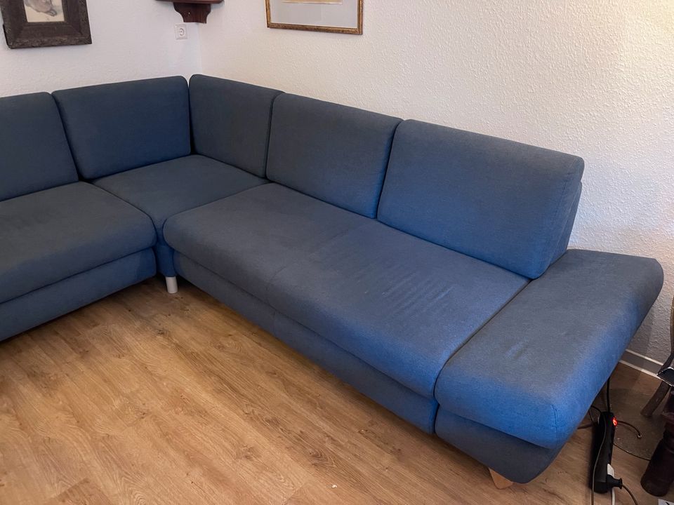 Couch/Ecksofa blau Textil (in Esslingen!) in Esslingen