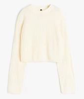 H&M Ladies Gerippter Pullover-cremefarben Bayern - Dittelbrunn Vorschau