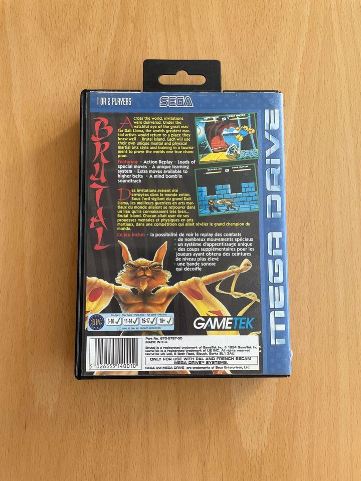 Sega Mega Drive BRUTAL Paws of Fury mit OVP und Anleitung in Adenau